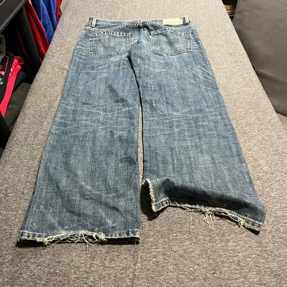 Levis SilverTab Loose Fit Jeans Medium Wash Blue Denim 32x30 Baggy Wide Leg - Picture 1 of 7